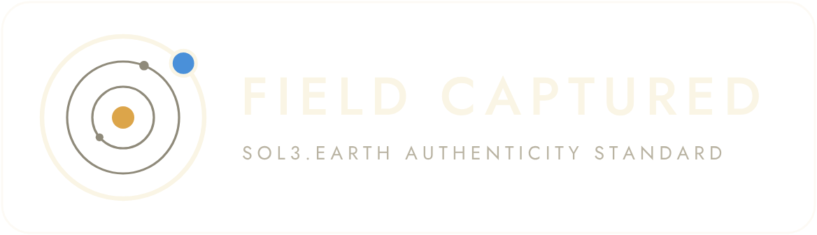 Field Captured mark, SOL3.EARTH Authenticity Standard